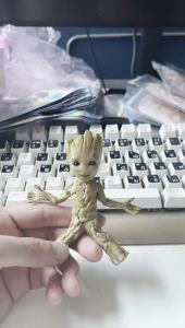 Miniso | Desktop Decor Tree Man Ornament Toy Miniature Model Groot Doll Mini Anime Movable Figurine Handicraft Kids Men Gifts