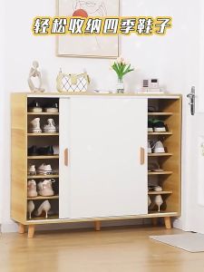 ตู้รองเท้า ตู้เก็บรองเท้า ตู้วางรองเท้า Shoe cabinet พร้อมลิ้นชัก ความจุขนาดใหญ่ ขนาด90/120cm ประตูบานเลื่อน ตู้วางรองเท้ากันฝุ่น