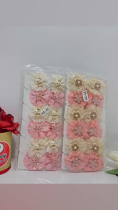 Jepit rambut bebek renda karakter isi 12 pcs