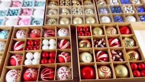 OutingSG-Christmas Ball Set Christmas Tree Decoration 6cm Party Holiday Pendant Ball Accessories