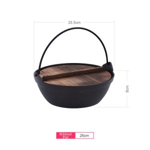 MUDIAN | Non-stick Cast Iron Japanese Style Sukiyaki Hot Pot Thickened