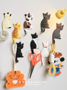 ติดตั้งกระดุมแมวสุดน่ารักบนตู้เย็นแบบแม่เหล็ก ติดประตูหน้าบ้าน สไตล์ใหม่จีน วัสดุหินแม่เหล็ก ตกแต่งบ้าน สินค้าจากจีนแผ่นดินใหญ่