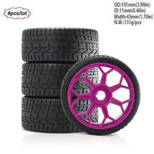 4PCS 1/7 1/8 101mm RC On-Road Tires Wheels for ARRMA Infraction F1 6S BLX Limitless Feiyue Mustang GT Upgrade Parts