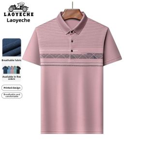LAOYECHE | Breathable Silk-like T-shirt for Elderly Men