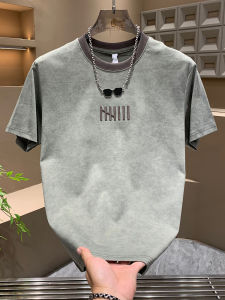 Summer 2025 Mens Tie Dye Half Sleeve T-Shirt Fashionable Splice Cotton Top Youthful Breathable Comfortable Short Sleeve Tee