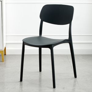 HUAYASEN | Stackable Plastic Dining Chair with Backrest