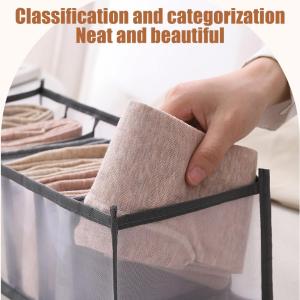 1Pcs Foldable Underwear Storage Box Translucent Foldable Panty Drawer Organizer Bra Organizer Breathable Mesh Bag For Wardrobe