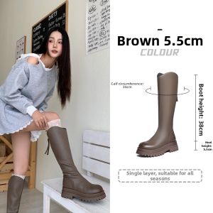 Josiny | Thick Heel Long Over The Calf Boots