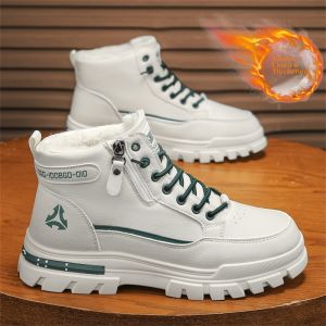 CONGLINSHIZI | Winter Warm Wool Lined Boots Outdoor Fur Lined Anti-Cold