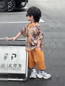 Summer Lightweight Boys Chinese Traditional Style Outfit