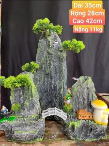 Hòn Non Bộ Mini Có Thác Nước Tạo Oxy