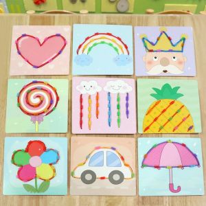 Fine Motor Skills DIY Handcraft Straw Stringing Material for Kindergarten Creative Educational Toys Childrens Play Areas