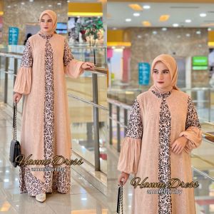 damla id gamis outer lepas motif viral terbaru kekinian 2025 edisi Hanna dress produk terbaru Amore by ruby