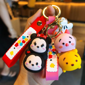 อะนิเมะใหม่การ์ตูน Disney พวงกุญแจ Mickey Mouse Minnie รูป Donald เป็ด Piglet Kawaii Key CHAIN รุ่นของเล่นเด็กของขวัญ