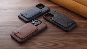 SUTENI Wireless Charging Magnet Faux Leather Phone Case Card Holder Stand Wallet 2-in-1 For iPhone 18 Pro Max 17 16 15 14 13 12