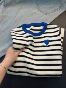 HUOLISI | Black Striped Long Sleeve T-Shirt Knit Top