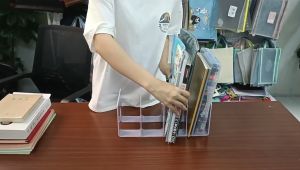 HANGDIAN  Giá sách Acrylic sinh viên đọc sách lưu trữ đứng máy tính để bàn Sách văn phòng giá sách