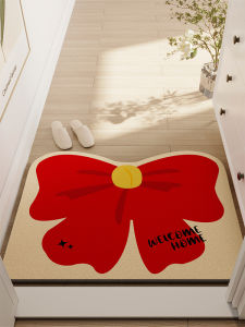 Modern Entrance Door Mat Customizable Silk Circle Cut-To-Fit Doorway Butterfly Knot High-End Sensation Home Textile Floor Mat