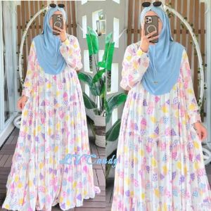 Gamis Set Hijab Gamis Rayon Wanita Lavanya bergo Gamis Rayon Terbaru