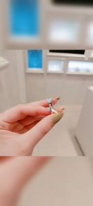 Pandora Transparent Shining Crown Single Stone Ring 925 Silver Couples Light Luxury Design