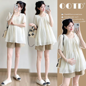 Summer Maternity Loose and Rejuvenating T-Shirt Shorts Set