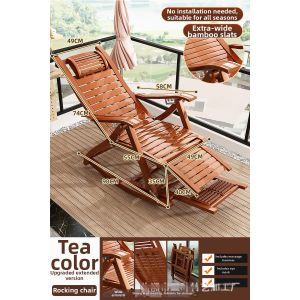 Foldable Elderly Bamboo Lounger