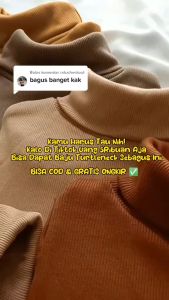 Kaos Krah Tinggi & Kaos Turtleneck Lengan Panjang Pria Wanita Size M L XL