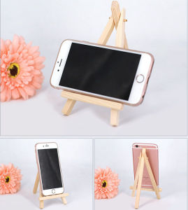 🔥Moheted👍Mini Wooden Easel Mobile Phone Stand Small Easel Pine Wood Creative Decoration Mini Triangle Pine Bracket Ornament