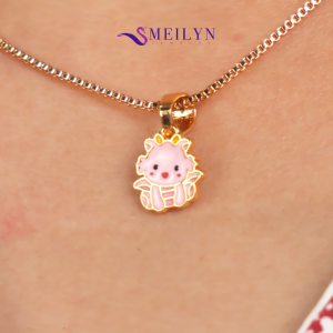 MEILYN Kalung Italy Perhiasan Anak Model Frilly Wyfern Dragon Emas Lucu 0211240004