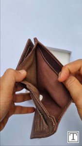 Dompet 3/4 Lipat 2 Pria Kulit Sapi Crazy Horse 14 Slot Kartu dan Uang Tebal Keren Awet Basto EGLS