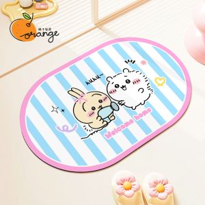 Chiikawa Bùn Tảo Cát Lối Vào Thảm Thấm Hút Nước Chống Trơn Trượt Nhanh Khô Phòng Tắm Nhà Bếp Sàn Phong Cách Nhật Bản Sử Dụng Tại Nhà Thảm