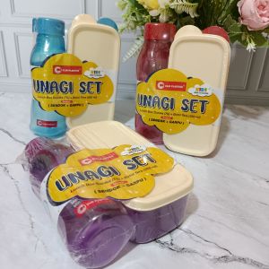 Unagi set lunch box tempat makan dan botol minum Kitchenware