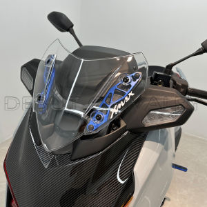 ที่ยึดอะลูมิเนียมอัลลอย CNC กระจกหน้ารถสำหรับยามาฮ่า XMAX 300 250 V3 2025-2026 XMAX กระจก V3พร้อมแผ่นเหล็กประดับ