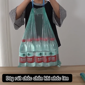 Combo 3 cuộn túi rác có DÂY RÚT nilon chất lượng cao YTF túi nilon đựng rác đựng đồ