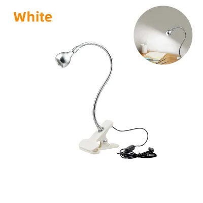Flexible LED Clip Table Lamp Switch USB Rechargeable Reading Light Night Light Bedroom Desk Lamps Laptop Lamp Home Decor Lights