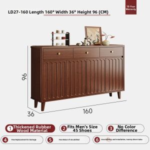 FANLUOWEI | Retro Large Capacity Entryway Storage Cabinet