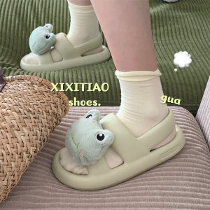 XIXITIAO | Dép Bè Đế Dày Chống Trượt Hình Ếch Đáng Yêu