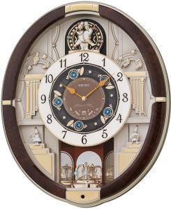 100% ORIGINAL SEIKO Melodies in Motion Musical Analogue Wall Clock QXM289 (QXM289B) [Jam Dinding Muzik Berbunyi]