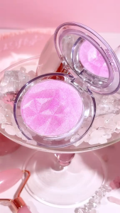 SHEGLAM Crystal Intentions High Vibration Blushlighter Radiant Glitter Shimmer Face Blusher Highlighter Powder Palette Makeup Cosmetics