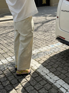 Quần Dài Thường Ngày Bằng Vải Cotton Mềm Mỏng Giặt Được Của iWiNG Có Đường Cong Hông Ba Chiều Kiểu Chuối Quần Ống Rộng Thoải Mái