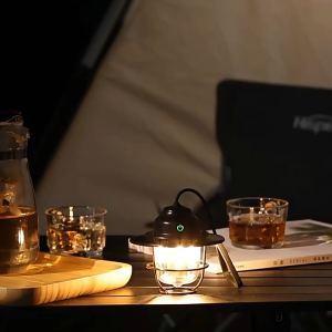 LED Camping Lamp 1200mAh Emergency Light Lantern IPX4 Waterproof Retro Atmosphere Chandelier Type C Charging for Outdoor