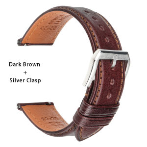 Quick Release Watch Band For Huawei Fossil Samsung Galaxy Active2/3 Amazfit Genuine Leather Strap Smart Watch Bracelet