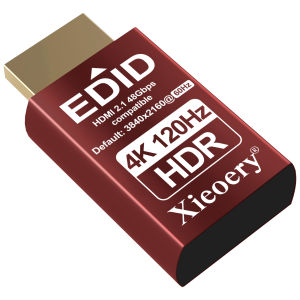 HDR HDMI Dummy Plug 4K 120Hz EDID Emulator for Headless PCs Virtual Monitor Adapter (Recommended 3840×2160 60Hz HDR)