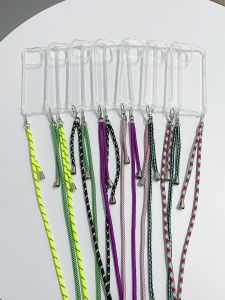 For iphone 16 Pro Max 15 Pro iphone 16e iPhone 14 Pro Max Cases Clear Shockproof Strap Shoulder Strap Crossbody Acrylic Hard PC Case for iPhone13 pro iphone 11 XS X XR 7 8 Plus 6s Adjustable Neck Lanyard Nylon Protector iPhone 12 pro SE 2022 Case