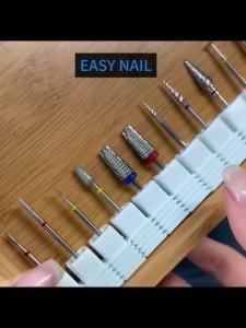 4mm Cross Cut Carbide Nail Drill Bit – Straight Shank Solid Tungsten for Nail Filing & Removal