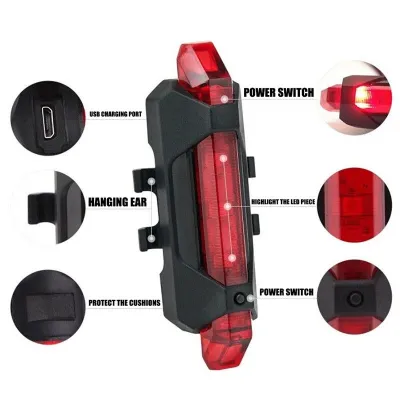 lampu sepeda sepeda usb charge anti air