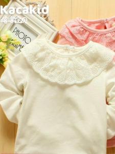 Sweet Collar Cotton Korean Style Base Layer Spring Autumn Romper Short Sleeve T-Shirt Baby Top Boys Girls New Arrival