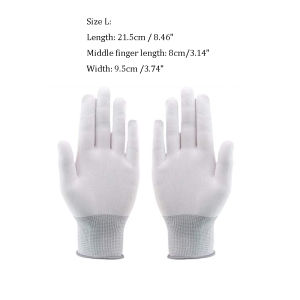 1Pair Car Vinyl Wrap Gloves Anti-Static Window Tinting Film Install Gloves Nylon PU Coated Fingertip Work Gloves Wrapping Tools