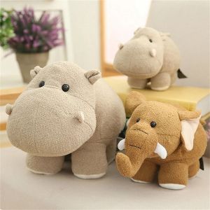 NGDUNKEN Cute Soft Home Desk Decor Lifelike Stuffed Plush Toy for Children Plush Hippo Toy Elephant Doll Hippo Stuffed Toys Stuffed Animals