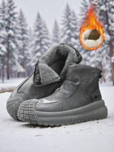 Warrior | Warm Lined Mens Boots High Cut Zip